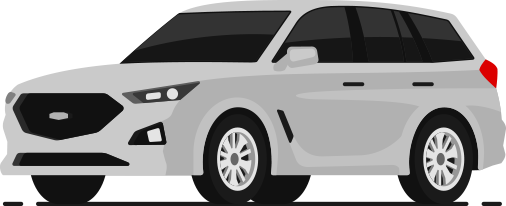 Illustration of a white car
